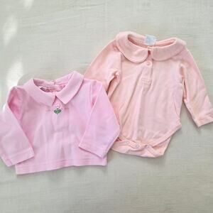 Vintage Bundle Pink Shirt + Romper 3-6 months